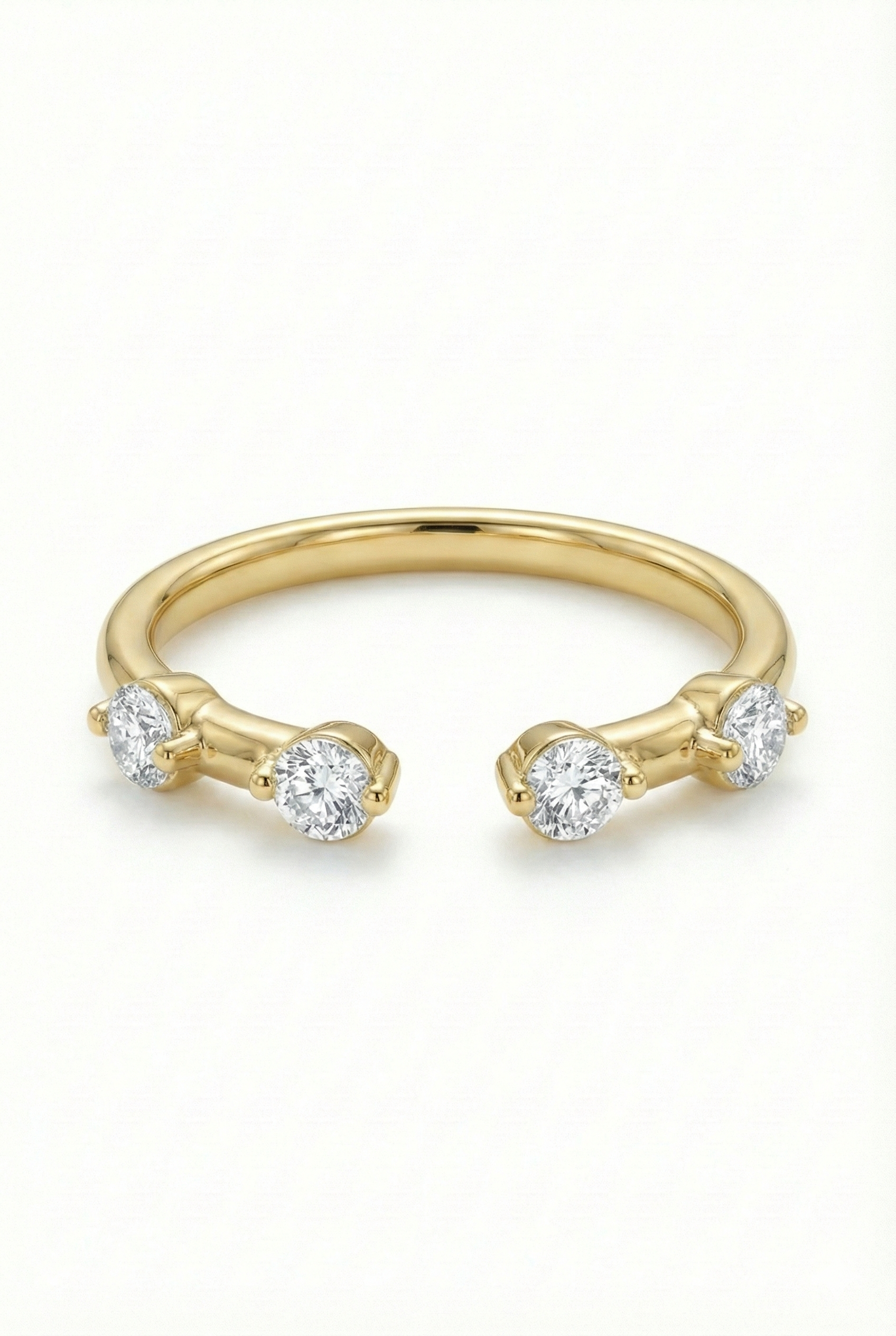 The Dewdrop | Floating Diamond Open Cuff