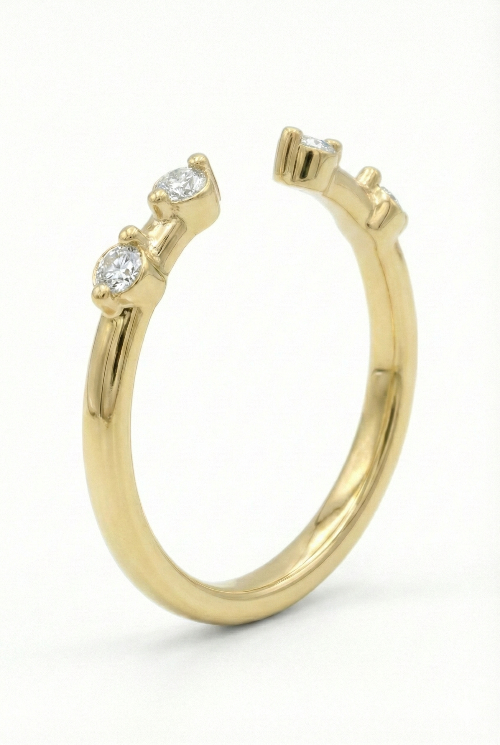 The Dewdrop | Floating Diamond Open Cuff