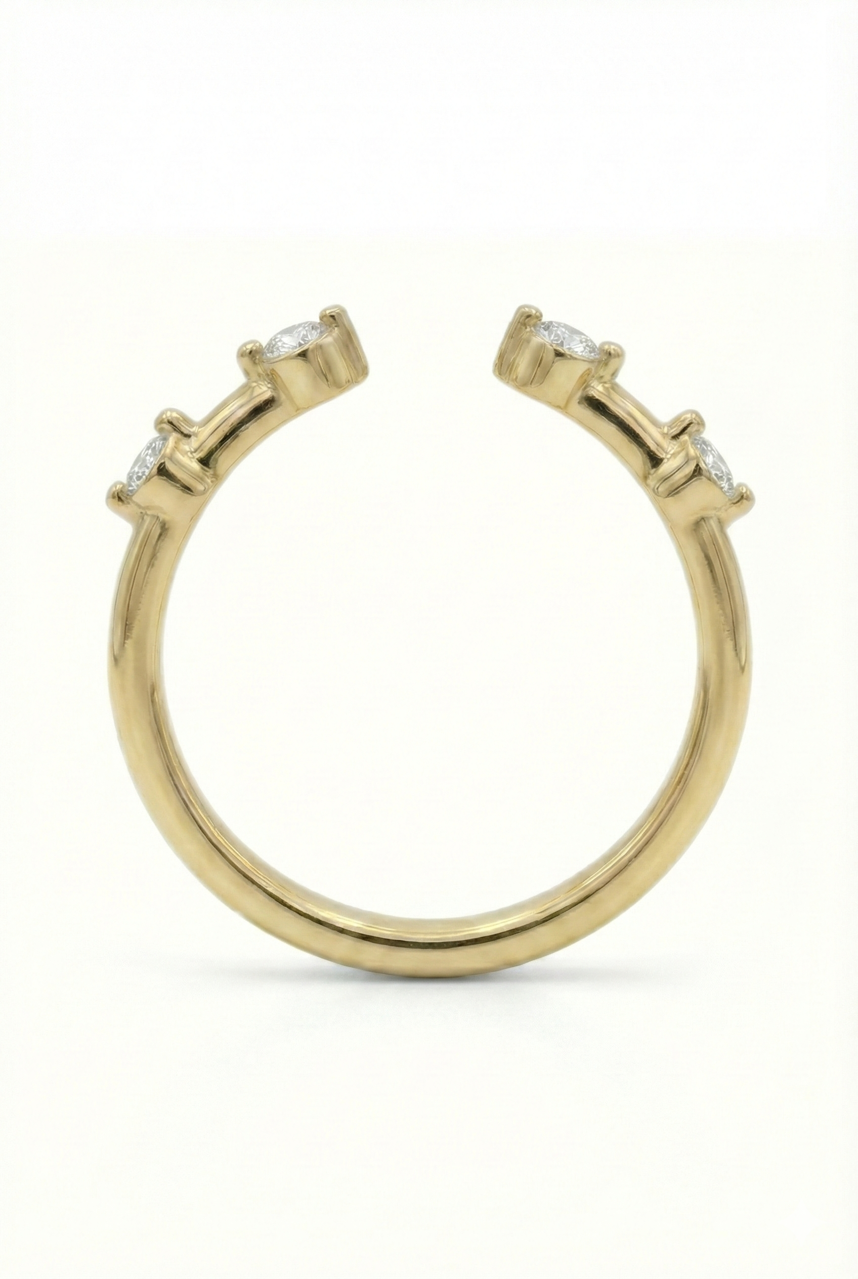 The Dewdrop | Floating Diamond Open Cuff